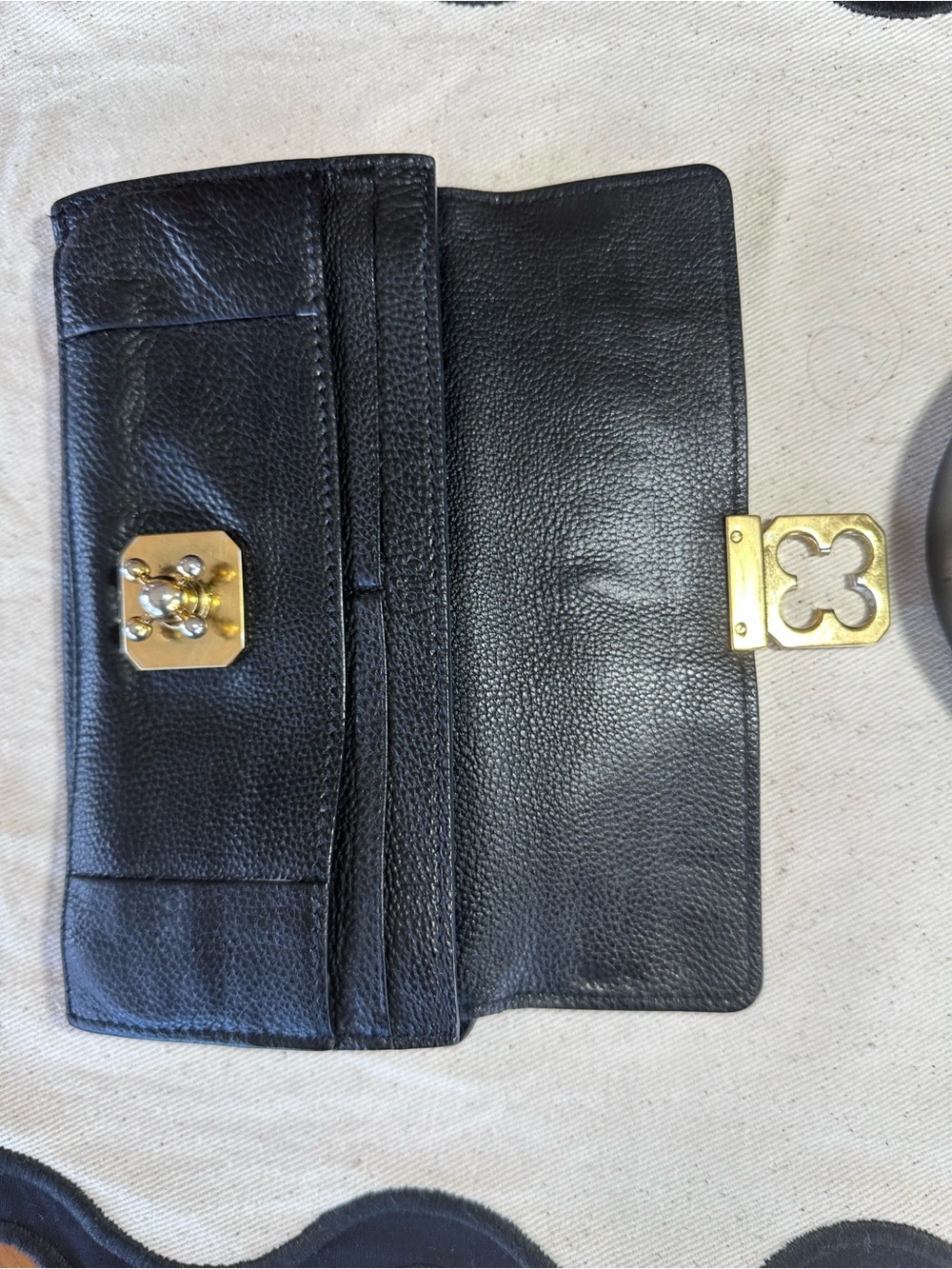 Authentic Chloe Elsie Black Leather Wallet  Gold Hardware | EUC - Picture 16 of 16